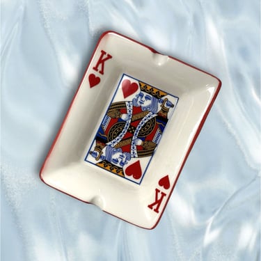 King of Hearts Playing Card Ashtray