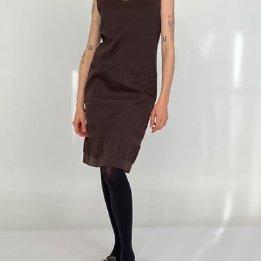 Prada Chocolate Ruched Dress (M)
