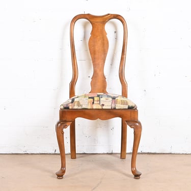 Century Furniture Queen Anne Carved Mahogany Side Chair