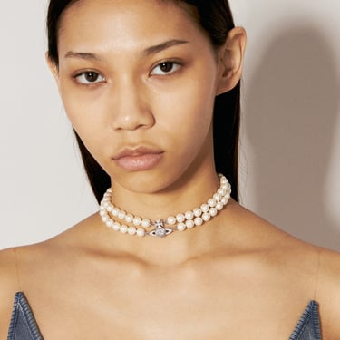 Vivienne Westwood Women Graziella Pearl Choker Necklace