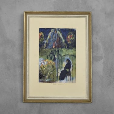 Frideborg Bryth, Finis Lordes, Oil on Board, 1950s, Framed 