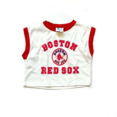 1990’s KIDS Boston Red Sox Cropped Muscle T-Shirt Sz 4T 