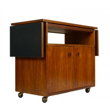 1960s Rolling Rosewood Bar