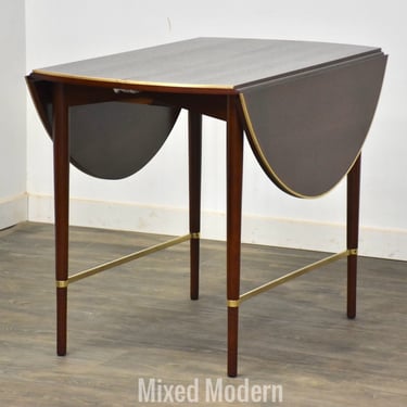 Mahogany and Brass Dining Table by Paul McCobb 