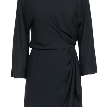 Elizabeth &amp; James - Black Long Sleeve Ruched Dress Sz 2