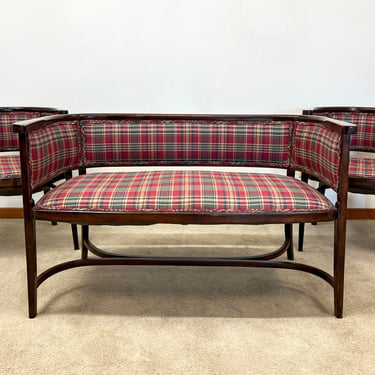 Vienna Secession sofa and chair 3pc set Austria vintage 
