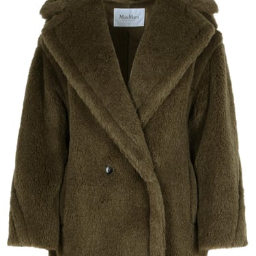 Max Mara 'Olga' Dark Green Alpaca Blend Coat Woman