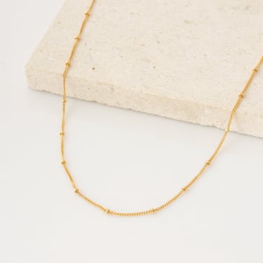 Satellite Chain Necklace in 14K Gold Fill or Sterling Silver, Layering Chain, Everyday layering Chain, Chain For Charm Necklace 