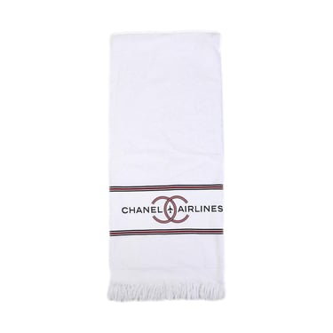Chanel White 'Airlines' Jumbo Towel