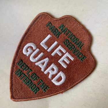Park Ranger Life Guard Uniform Patch Large Vintage Mid-Century Arrow Head Form Dept. Interior 