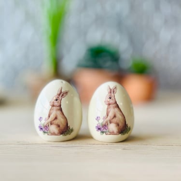 Easter Bunny Ceramic Salt & Pepper Shakers 