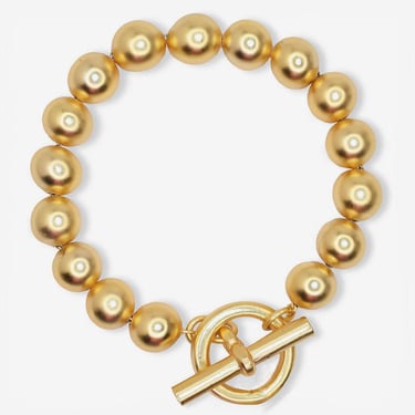 Karine Sultan - Beaded Chain Bracelet - Gold