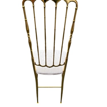 Vintage tall brass chiavari chair 