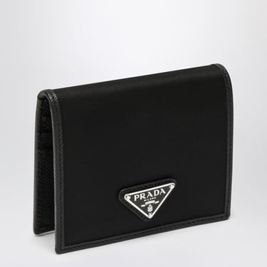 Prada Black Wallet In Nylon E Saffiano Men