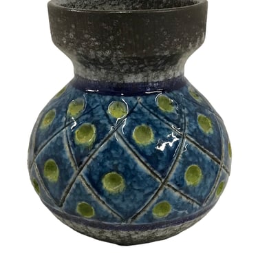 Mid Century Modern German Lava Pottery Vase by Kronach OCA Kunst Bavaria 1950s