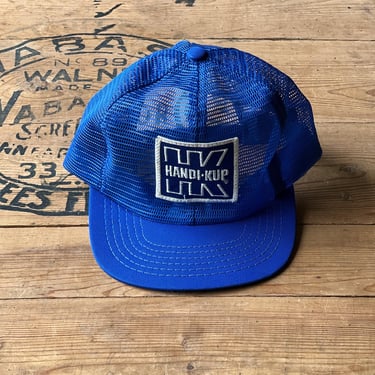 Vintage Handi Kup Advertising Snapback Mesh Hat 