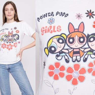 S| Vintage 2000 Powerpuff Girls T Shirt - Small | Y2K Cartoon Network Graphic Tee 
