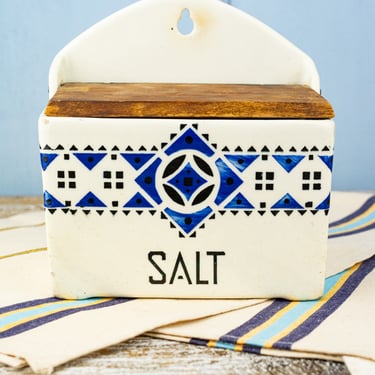 Antique Art Deco Salt Box