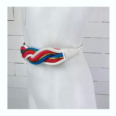 1970s Vintage Bright Braided Belt / Small-Medium 