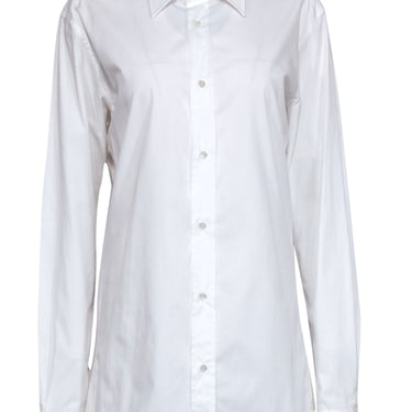 Dolce &amp; Gabbana - White Cotton Button-Up Shirt Sz M