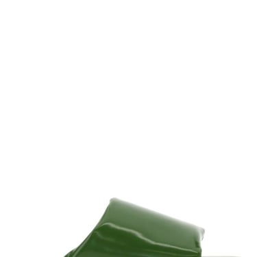 BOTTEGA VENETA Green leather slippers