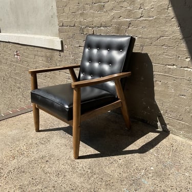 MCM Style Vinyl Lounge Chair