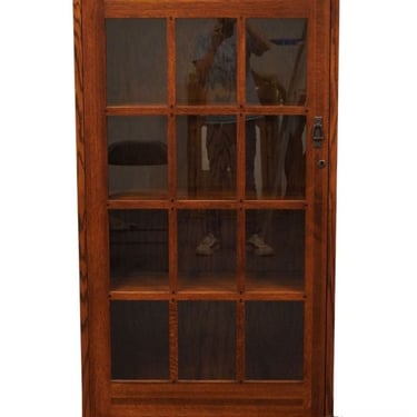 HIGH END Mission Style Solid Quarter Sawn Oak 32" Display Bookcase 