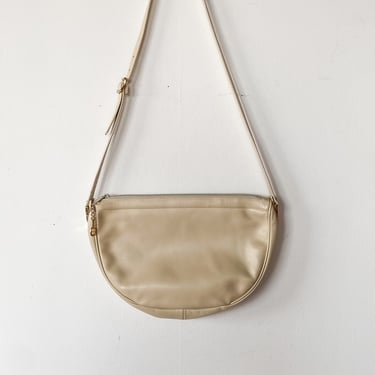 1980s Cream Semi-Circle Shoulder Bag