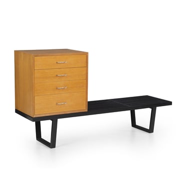 George Nelson for Herman Miller Platform Bench with Four Drawer Chest