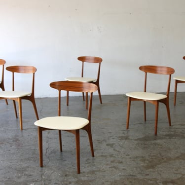 et of 6  Danish Modern Kurt Østervig Teak Dining Chairs 