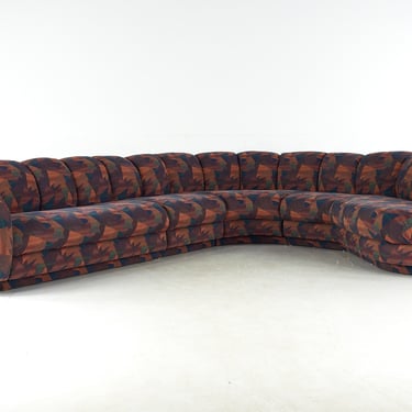 Vladimir Kagan Style Directional Mid Century Sectional Sofa - mcm 
