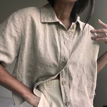 vintage linen essential blouse 