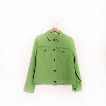 Lime Green Boucle Jacket 