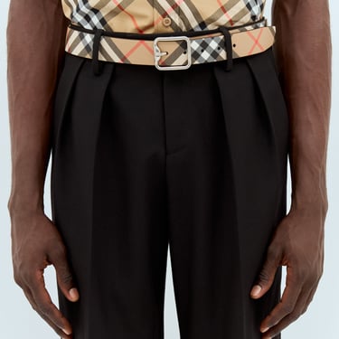 Burberry Men Reversible Check B Buckle Belt