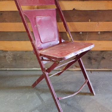 Vintage metal folding chair