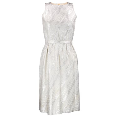 MAINBOCHER 60s Silver Lamé Brocade Ensemble - OLDBS