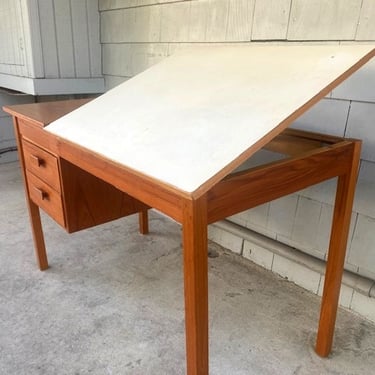 Midcentury Danish Teak Drafting Desk