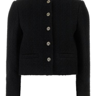 Gucci Women Black Tweed Blazer