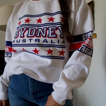 Vintage The Australian Top Company Sydney Australia Graphic Fleece Pullover Sweatshirt 