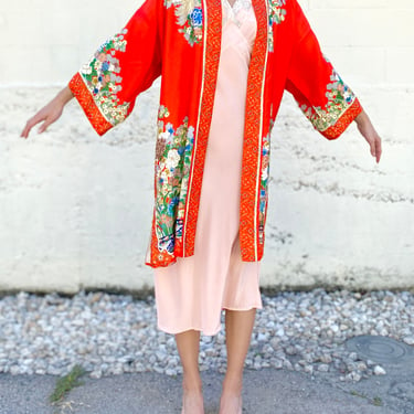 Pongee Silk Kimono Robe