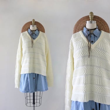 buttercream fisherman sweater 