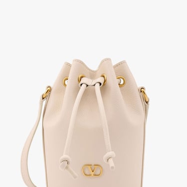 Valentino Garavani Women Valentino Garavani Beige Bucket Bags