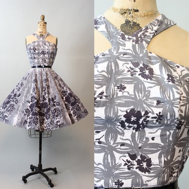 1950s HAWAIIAN strapless HALTER dress xs | new spring 