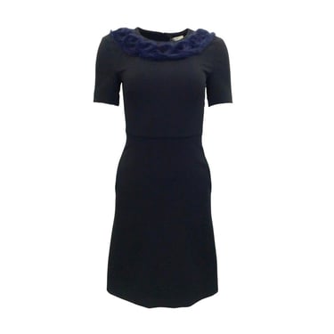 Fendi Knitted Mink Collar Dress Women