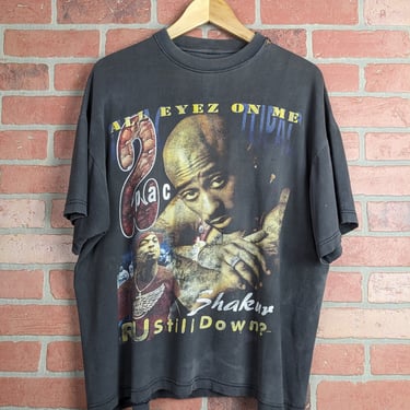 Vintage 90s Double Sided Tupac Shakur 