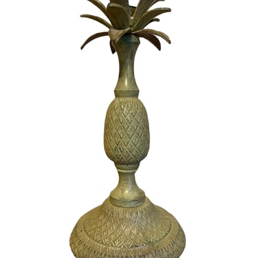 Heavy vintage metal pineapple candle holder 