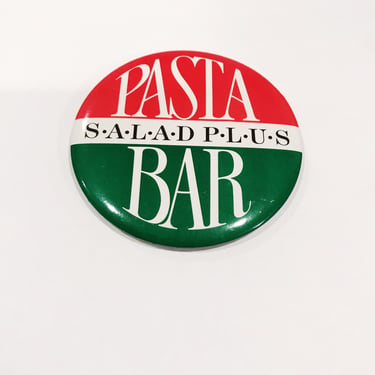 Pasta Bar Pin Back Button Sbarro Pizza Company Pinback Button Food Service Logo Badge 