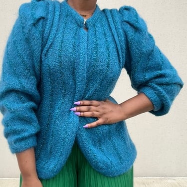 Nika Vtg Cardigan - Blue | S/M