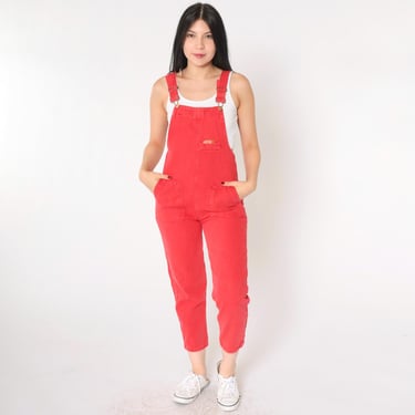 Cropped Denim Overalls Y2K Red Bib Skinny Jean Overalls Suspender 00s Jeans Normcore Vintage 2xs xxs Petite 