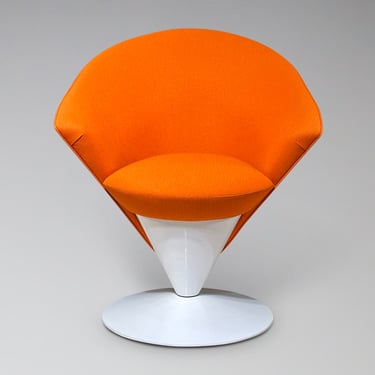 Restored Adrian Pearsall Swivel Cone Chair for Craft Associates Model 2353-C  - Mid Century Modern Vintage Space Age Retro Atomic Furniture 